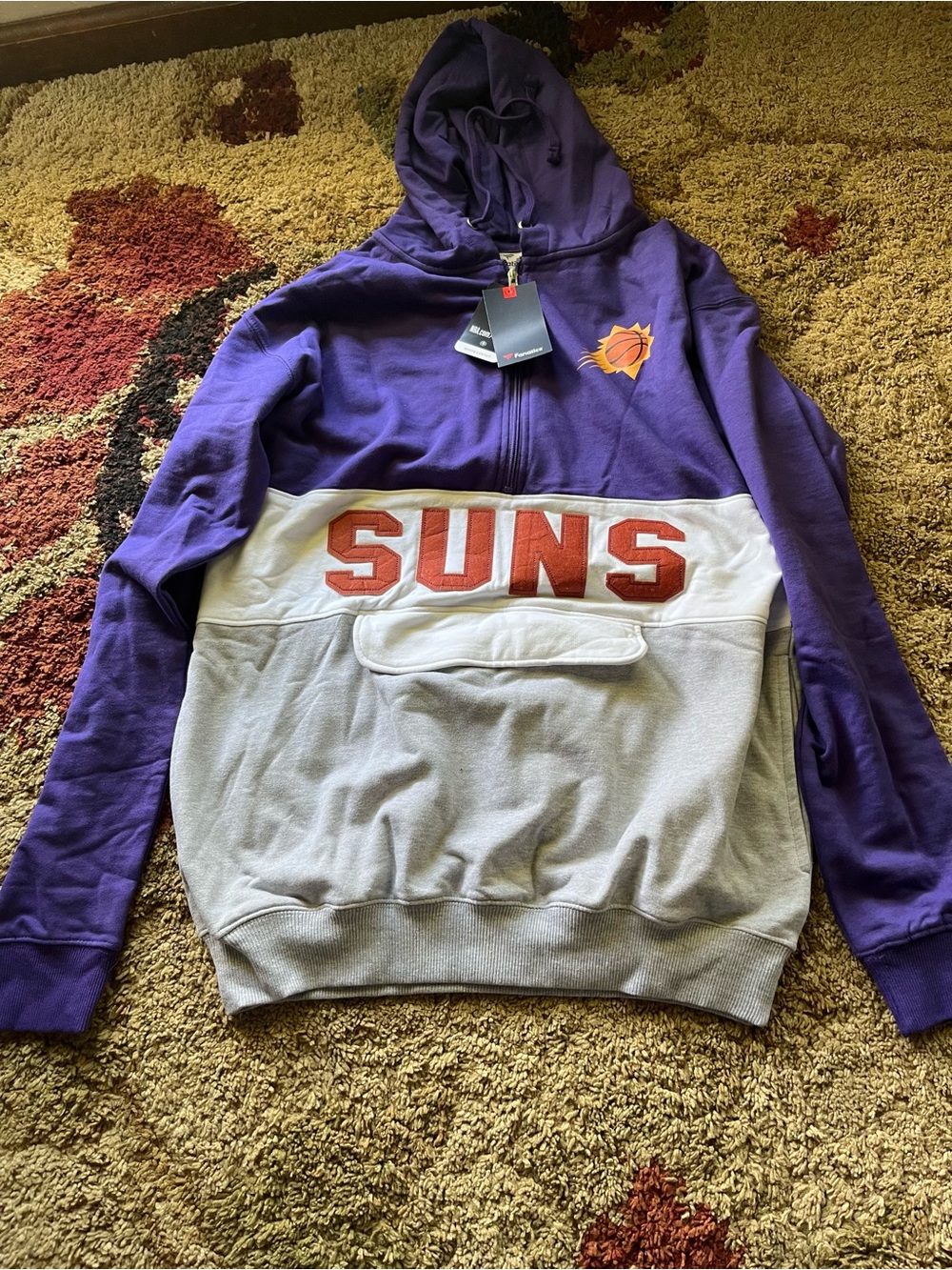 NBA Purple and Gray Suns Zip-Up Hoodie